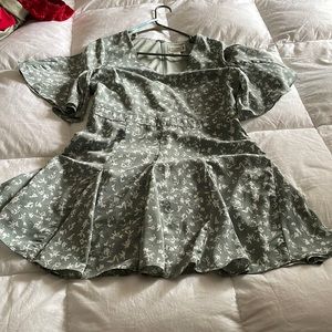 Loveriche green floral dress m